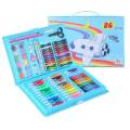 86 Pcs/Box Kids Painting Drawing Art Set With Crayons Oil Pastels Watercolor Markers Colored Pencil Tools For Boys Girls Gift. 