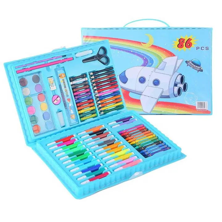 86%20Pcs/Box%20Kids%20Painting%20Drawing%20Art%20Set%20With%20Crayons%20Oil%20Pastels%20Watercolor%20Markers%20Colored%20Pencil%20Tools%20For%20Boys%20Girls%20Gift%20-%20Image%207