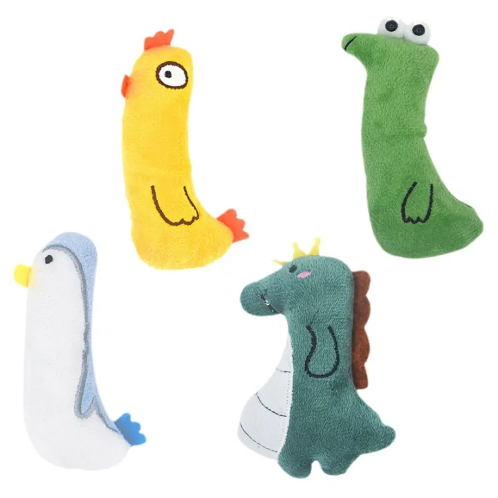 Cute Cat Catnip Toy Training Supply Plush Pillow Gift Kitten Interactive Chewing Bite Resistant Plush Toys Filled with Catmint Cat Chew Toy