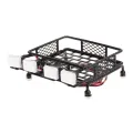 【Fanco Toy store】Roof Rack Luggage Carrier with Light Bar 1/10 RC Car Crawler Truck Axial SCX10 D90 110 Traxxas TRX-4 Tamiya HSP. 