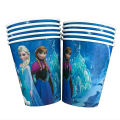 Frozen Elsa Theme Paper Cup Paper Plate Set Birthday Party Decorations 10 Pcs. 