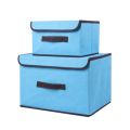 Susan1188 2in1 Plain Color Foldable Storage Box Organizer With Cover set. 