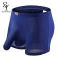 Longjiang Underwear Solid Color Boxer Men Elephant Nose Elasticity Underpants for Sleeping. 