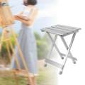 Folding Stool Aluminum Alloy Camp Stool Lightweight Camping Stool Collapsible Stool for Park. 