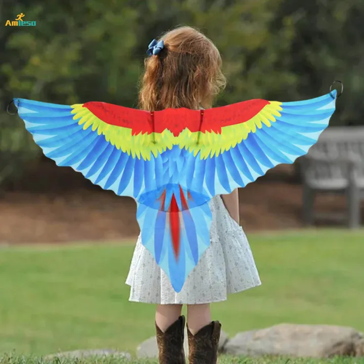 Kids%20Bird%20Costume%20Set%20Cape%20for%20Fancy%20Dress%20Cosplay%20Festival%20Blue%20-%20Image%204