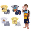 Yfashion 2Pcs Unisex Baby Short Sleeved ops+Shorts Cartoon Pattern Clothes ldren e Wear. 