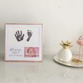 (New) newborn baby handprint footprint pad ink pad hand foot print pad easy to clean black. 