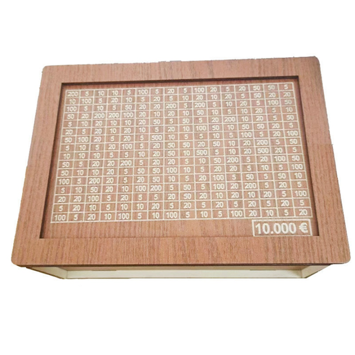 Money Saving Box, Wooden Cash for Kids and Adults, Reusable Money Box ...