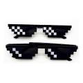 LF Deal With It Meme Thug Life, MLG Shades Frameless Pixel Unisex Eyeglasses Party Gifts Mosaic Sunglasses Trick Toy Thug Life Glasses Deal With It Glasses Pixel Women Black festive Gifts. 