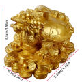 1 Resin Gold/bronze Feng Shui Dragon Turtle Statue Coin Wealth Home Desk Decoration Animal Jewelry. 