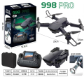Smart Foldable Quadcopter Drone with 2.4 Inch Screen Controller & Dual Cameras – 998 PRO. 