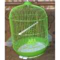 Heavy Duty Strong Top & Bottom Curve Birdage With Both Side Food Containers & Bird Standing Bar.. Plastic Coated Rust Free. 