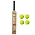 Softball CRICKET size 5 BAT (Hight 32")with 4 balls. 