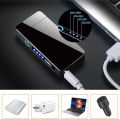 Electric USB Rechargeable Arc Lighter, Flameless Dual Arc Lighter with Battery Indicator  No Gas Windproof Electronic Lighter. 