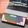 T60 Mechanical Keyboard 100 Keys RGB Backlight Red/Green Switch USB Wired Mechanical Gaming Keyboards Type-C Personalized Keycap. 