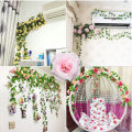 Rose Vine Flowers Plants Artificial Flower Hanging Rose Ivy Home Hotel Office Wedding Party Garden Craft Wedding Art Decor. 