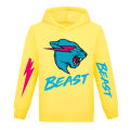 MR BEAST Cartoon Animation Boys and Girls Children's Clothing Hooded Tops Hoodie Sweatshirt 1218xx. 
