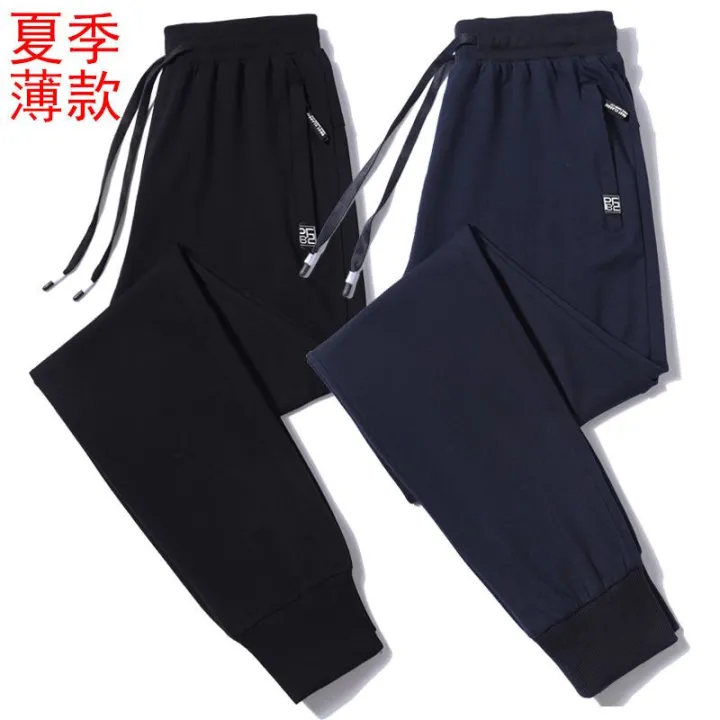 Summer%20Pure%20Cotton%20Sports%20Pants%20Men's%20Thin%20Casual%20Pants%20Straight%20Sweatpants%20Spring%20and%20Autumn%20Large%20Size%20Ankle-Tied%20Loose%20Long%20Pants%20Men%20-%20Image%209