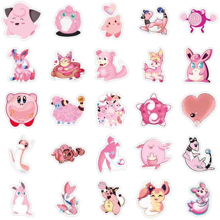 20/40/60Pcs%20Pink%20TAKARA%20TOMY%20Laptop%20stickers%20POKEMON%20stickers%20for%20kids%20-%20Image%206