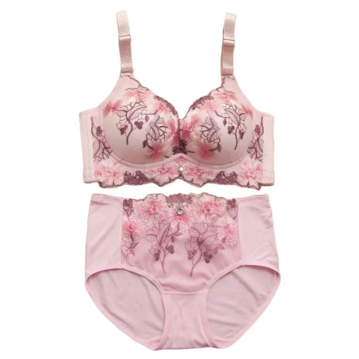 Satin%20Lace%20Pajama%20Set%20for%20Women%20Underwear%20High%20Side%20Bra%20Panty%20Set%20Women%20Cute%20Top%20And%20Bottom%20Set%20Underwear%20Lace%20Brief%20Set%20-%20Image%205