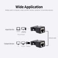 HXSJ 2Pcs Vga To Rj45 Adapter Vga Male To Rj45 Adapter Ethernet Port Converter Cat5E Cat6 Network Cable Adapter. 