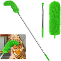 Gutter Cleaning Brush Roofing Tool with Telescopic Extendable Pole 8.2Ft Guard Cleaner Tool Easy Remove Leave, green. 