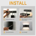 Led Wall Lamp 4w 6w 8w Wall Sconce Indoor Outdoor Lighting Bedside Decor Lamps Wall-mounted Black Body Wall Light For Home Garden. 