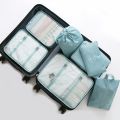 8 Pcs Travel Organizer Storage Bags Set, Packing Cubes Travel Organizers with Two Toothbrush Organizers, Travel Accessories for Luggage. 