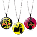 3 Anime Cobra Kai Necklaces Daniel LaRusso Movie Karate Kid Cosplay Prop Necklace Pendant Men and Women Jewelry Gifts. 