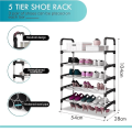 5 Layer Shoe Organizer, Stainless Steel Shoe Rack, Door Entry way shoe Stand. 