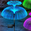 Solar Jellyfish Light 7 Colors Changing Outdoor Waterproof Garden Lights Led Fiber Optic Lamps For Lawn Patio. 