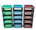 Plastic Book Storage Display Rack Shelf Cabinet Unit Organizer (Multicolor). 