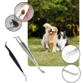 Manual Tweezers 2 In Tick Tweezers Stainless Steel Dog Louse Clip Durable Quick Tick Remover Tweezers Cat. 