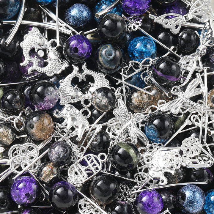 St.kunkka%2030g%20Mixed%20Round%20Glass%20Beads%20Slub%20Beads%20With%20Metal%20Accessories%20For%20DIY%20Bracelets%20Necklaces%20Jewelry%20Jewelry%20Accessories%20Making%20-%20Image%209