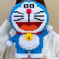 Children's toys female tall small pellet assembly compatible with LEGO bricks Doraemon blue fat difficulty fun gift boutique. 