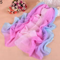 Fashion Women Summer Gradient Color Soft Long Chiffon Beach Wrap Scarf Shawl. 