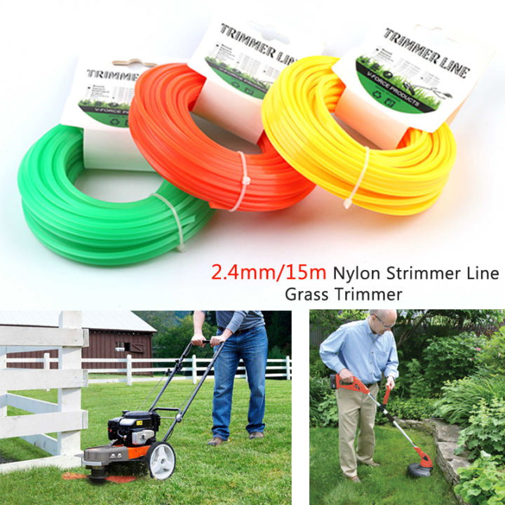 15mX2.4mm 1pcs Nylon Strimmer Line Cord Wire String Grass Trimmer Line For Garden Lawn Mower Grass Cutter Daraz.lk