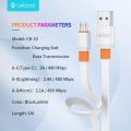 Celebrat CB-33 Portable USB To Type-C Fast Charge And Data Transmission Cable With Flat wire Design And Practical Fits Mobile Phone 3A /480mbps /1M - White. 