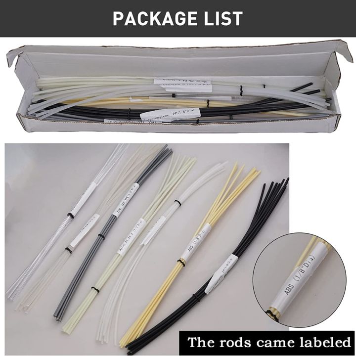 56PCS%20Plastic%20Welding%20Rods,%207%20Types%20ABS%20PP%20PU%20PE%20PA%20PC%20TPO%2013%20Inch%20-%20Image%205
