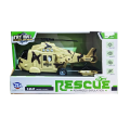 Army Friction Powered Rescue Helicopter Toy with Lights & Sounds AG613679. 
