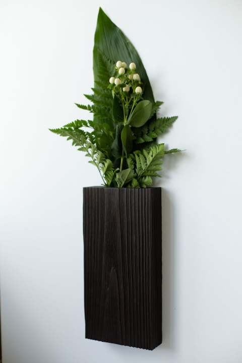 3x Wood Wall Pocket, Flower wall pocket, Wall Hanging for Greenery, Plant Holder, Handmade Wood Wall Hanging for Faux Greenery or Faux Flowers