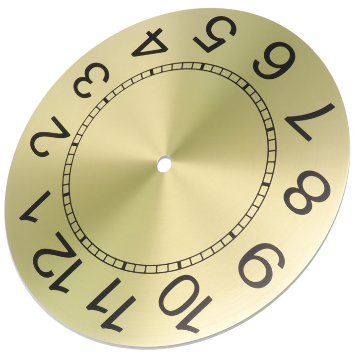 DIY Clock Face 9.5 Inch Clock Face DIY Quartz Wall Clock Metal Wire Drawing Process Aluminum Plate Clear Numerals