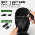 ROCKBROS Bike Bag with Light Double Warning EVA Hard Shell Bike Bag Seat Cycling Tail Rear Pouch Bag Bicycle Saddle. 