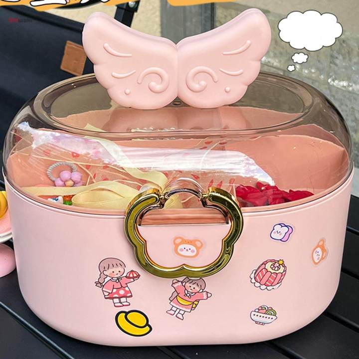 Girl Hair Accessories Storage Box Baby Girls Hair Accessory Organizer Storage Case Jewelry Storage Box for Necklaces Headband Hair Pins Baby