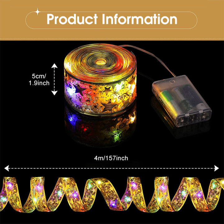 EsoGoal%201/4M%20Ribbon%20Fairy%20Light%20Christmas%20Decoration%20Light%20Christmas%20Tree%20Ornaments%20String%20Lights%20LED%20Ribbon%20Lights%20Christmas%20Tree%20String%20Lights%20for%20Party%20Decoration%20Indoor%20Outdoor%20Hanging%20Items%20-%20Image%203