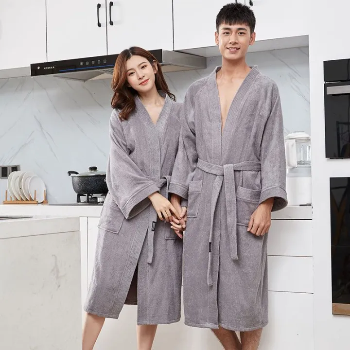 Japanese%20Style%20Kimono%20Pure%20Cotton%20Bathrobe%20Towel%20Material%20Loose%20Multi-Needle%20Double-Sided%20Terry%20Bathrobe%20Cotton%20Hotel%20Nightgown%20Absorbent%20-%20Image%204