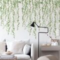 2Pcs Green Leaves Background Wall Sticker Home. 