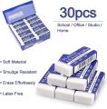 HB eraser-school items- 30 pieces pack. 