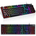 Gaming Keyboard T-WOLF T20 RGB 7-Color Lighting Keyboard. 