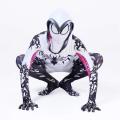MINISO Spider Gwen Stacy Cosplay Costumes Women 3D Print Jumpsuits Onesies Halloween Clothes Soft Material With Hat Mask. 